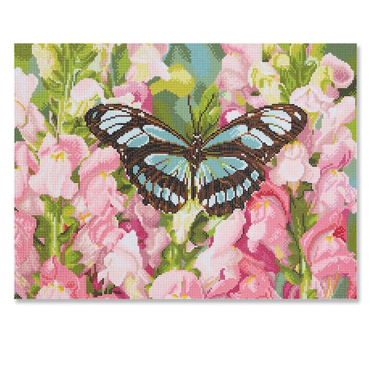 Butterfly &#x26; Flowers Painting Diamond Art Kit by Make Market&#xAE;